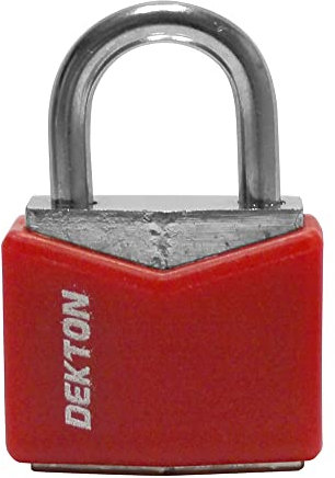 Dekton 25MM Covered Steel Padlock | Heavy-Duty with Reusable Storage Case | Includes 3 Keys | Ideal for Truckers, Farmers & Contractors | Clevis Grab Hooks | 4000lb Working Load Limit | Grade 43