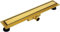 VBChome Duschrinne Gold 80cm Edelstahl doppelseitige Ablauf Bodenablauf Selbstreinigender Siphon mit Geruchsstop für Badezimmer Duschablauf sehr flach Komplettset