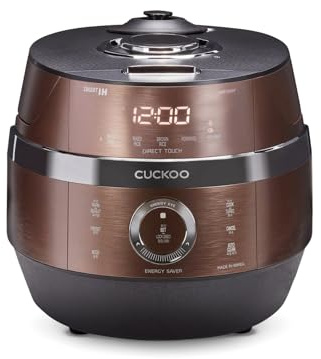 CUCKOO CRP-JHR1009F | 10-Cup (Uncooked) Induction Heating Pressure Rice Cooker | 19 Menu Options, Auto-Clean, Voice Guide, Made in Korea | Copper