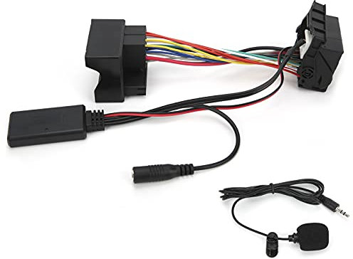 KIMISS Bluetooth 12Pin Bluetooth Aux-in Câble Adaptateur Audio Stéréo avec Microphone Fit pour 207 307 407 308 Bluetooth Aux-in Câble