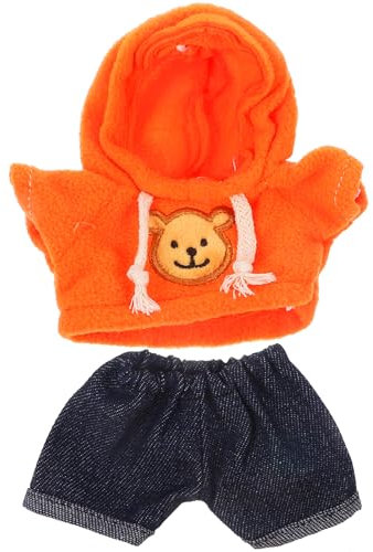SAFIGLE 20cm TeddybäR Kleidung Set:100 Prozent Bio-Baumwolle Weiche Und Bequeme Puppenkleidung FüR Kinder - EnthäLt Hoodie Und Hose, Perfekt FüR 20cm PlüSchtiere