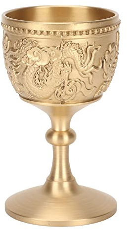 Gold Kelch Pimp Cup Messing, Klebepistole Sticks Königlicher Kelch Heiliger Kelch Königliche Kelche Mittelalterliche Tassen Messing Vintage Goldener Kelch für Party Bankett
