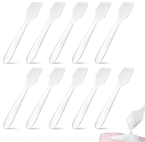 Luxylei Spatules À Crème Jetables, 20 Pièces/Ensemble, Cuillères À Pointe De Masque De Maquillage, Spatules À Pointe De Masque en Plastique pour Mélanger Échantillonner des Cosmétiques