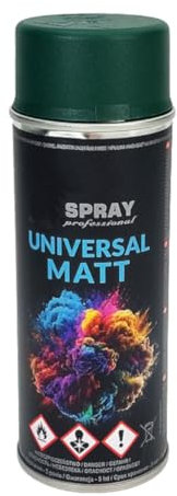 VE-INDUSTRIES Spray de peinture selon RAL - 400 ml - Peinture colorée pour bois, métal (vert mousse mat - RAL6005)