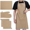 JEMIDI Accessoire de Cuisine - Lot avec 1x Tablier 2X Manique 1x Gant 1x Torchon en 100% Coton - Manique et Gant Anti Chaleur pour Four Barbecue Poele a Bois Cheminée