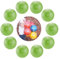 ATC Handels GmbH Soft Pilates & Yoga Ball Sets inklusive Ballnetz für Fitness, Entspannung und Spaß (Lindgrün, 10 Bälle + 1 Ballnetz)