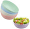 Rongxze 5 Piezas Cuencos Plastico, Cuenco de Cereales, Ensaladera Plastico Irrompibles, Tazones para Sopa Pasta, Cuenco de Camping para Niños y Adultos