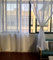 Beydodo Gardinen mit Schlaufen Weiß 2er Set, Vorhänge Schlafzimmer Lichtdurchlässig Modern Einfarbig mit Bommel 137x229CM Schiebevorhänge Halbtransparent Gardinenschals für Wohnzimmer