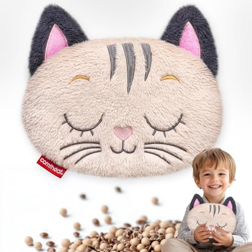 Comfheat Katze Mikrowelle Heizung Pad-heiß-kalte Therapie mit natürlicher Leinsamenfüllung, feuchte Hitze für Krämpfe, Muskelentlastung, kleiner natürlicher Wärmesatz mit waschbarer Abdeckung