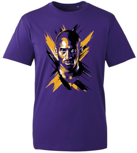 Premium Basketball T-Shirt in LA Farben mit Kobe-Bryant-Motiv
