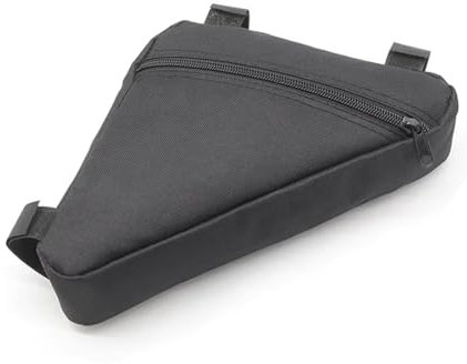 SGERUFZ Borsa Telaio Bici, Impermeabile per Smartphone, Soldi, Documenti & Kit Riparazione, Borsa Telaio Bicicletta, Montaggio Facile con Velcro, Nylon Resistente (Nero)