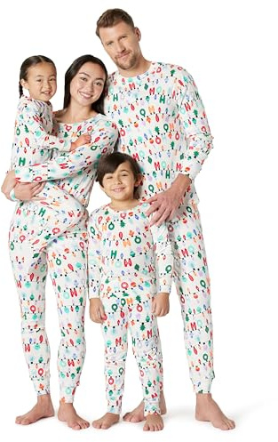 Amazon Essentials Ensembles de Pyjama de Noël Coupe Décontractée en Flanelle Douce Assortis pour Toute la Famille Homme, Packs Multiples