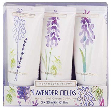 Heathcote & Ivory Lavender Fields Hand- und Nagelcreme-Kollektion, 30 ml, 3 Stück FG5705
