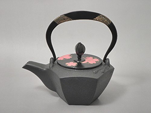 Tokyo Matcha Selection - [Heritage grade Gourd type Kotetsubin - Sakura & Saya - 160ml/cc - Small Iron Teapot Kettle - Japan Imported [Standard ship by EMS: with Tracking & Insurance]