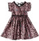 Julhold Kleinkind Kinder Baby Mädchen Mode Einfach Leopardenmuster Rüschen Prinzessin Lässige Baumwolle Slim Kleid 1-5 Jahre