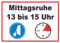 HB-Druck Mittagsruhe 13 bis 15 Uhr Schild A3 (297x420mm)