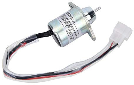 Hilitand TOSD-03-017 12V Stahl Absperrmagnetventil, Grau, 1/2 Zoll Flansch, 1 Port, Solenoidventil, Magnetventil, VALVE, Passend