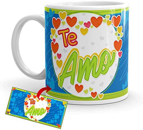 Kembilove Taza de Desayuno para Parejas con Frases Graciosas - Regalo Original Taza diseño Te Amo para Enamorados Novios y Novias San Valentín - Taza de café para Regalar Aniversarios