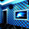3D Personality Fashion Glitter Wallpaper bar Hotel Fancy Ballroom Box Theme Room Wallpaper-red Blue
