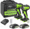 Greenworks Trapano Avvitatore a Batteria da 24V 35 Nm, Avvitatore a impulsi da 220 Nm, con 2 Batterie agli ioni di litio da 2 Ah, 1 caricatore