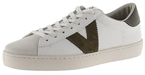 victoria Basket Unisex Berlín Piel & Piezas En Contraste & Puntera Serraje 1126142 para Adulto Kaki 40