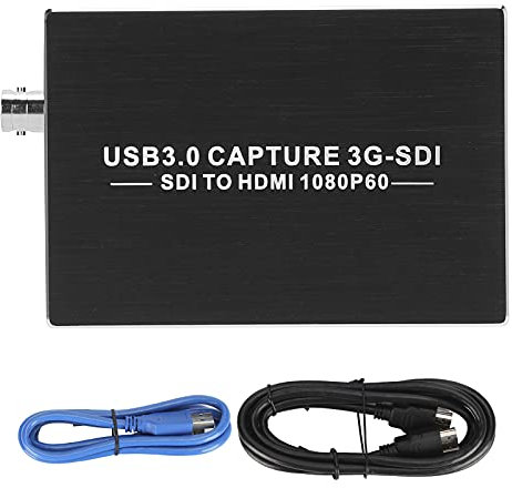 PUSOKEI 3G-SDI Video Capture Card, 1080P USB3.0 Video Capture Card SDI to HDMI Adapter Capture Card, 1080P 60fps Capture Card for PC/Phone/Camera/Video Camera