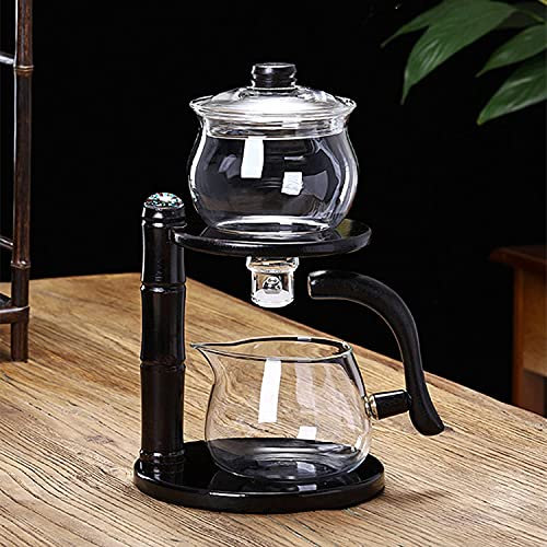 Vastate Paresseux kungfu théière de théière de théière résistante à thé en verre SET COC COARE SET DE DIVERSION D'EAU MAGNETIQUE DIVERSION ROTEUR COUVERTURE SEMI Automatique Tea Maker