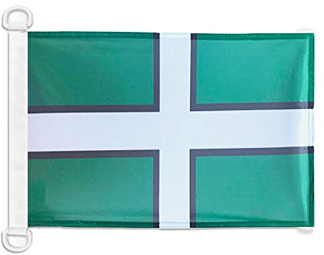 AZ FLAG Devon county Boat Flag 45x30 cm Mesh Polyester Plastic Rings | Outdoor and marine use 12x18 in boat flag weather resistant with double stitched seams and reinforced edges