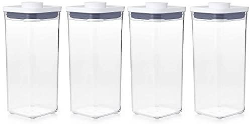 OXO Good Grips POP-Behälter, luftdicht, 1,7 l, quadratisch, 4 Stück