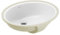 Moen BGCW10OU1619 Unterbauspüle aus Glasporzellan, oval, 49,25 x 41,6 x 19,75 cm, mit Hochglanz-Porzellan-Finish für die Platzierung von Waschtischen, Weiß
