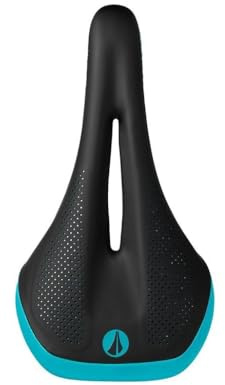 SDG Allure V2 Women’s Bike Saddle – Black/Turquoise | Lightweight Women’s Comfort Cycling Saddle with Cut-Out | Road, MTB, Gravel | EVA Foam & Alloy Rails