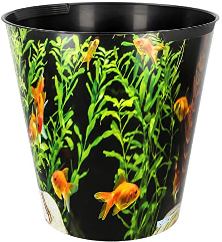 Papierkorb/Mülleimer Modell wählbar 10 Liter - wasserdicht - 28 cm - aus Kunststoff Fische & Aquarium Eimer - Spielzeugkorb/Popcornschüssel/groß..