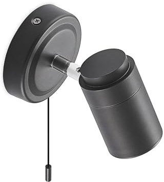 Lindby Wandleuchte, Wandlampe Bad Remilan (spritzwassergeschützt (Modern) in Schwarz aus Metall (1 flammig GU10) - Wandleuchten Spiegelleuchte Badezimmer Wandbeleuchtung Wohnzimmerleuchte