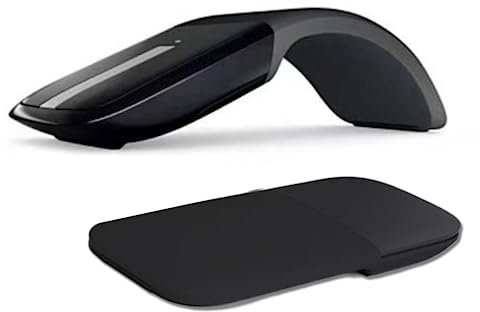 Akozon Mouse Wireless, Wireless Arc Mouse Touch Thin Arc Bluetooth Surface Receiver S Pro Touch Portable Folding Optical