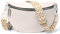 HLEIUKT Umhängetasche Damen Groß, Crossbody Bag Damen Breiter Gurt, Bauchtasche Damen Stylisch Leder Wasserabweisend, Elegante Moderne Taschen mit Abnehmbarem Schultergurt (Beige)