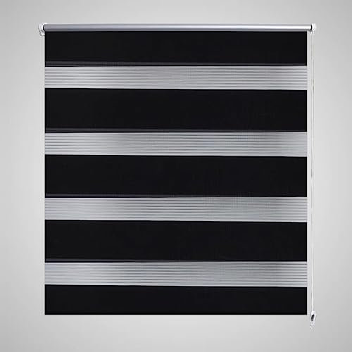 Dekor,Fensterbehandlungen,Fensterrollos & Jalousien,Zebra Rollo 80 x 150 cm Schwarz