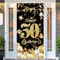 POPOYU Banner 30 Geburtstag Mann,Banner 30. Geburtstag Schwarz Gold,Türbanner 30.Geburtstags,Deko 30.Geburtstags Mann und Frauen,Poster Hintergrund für Geburtstagsbanner, Hintergrunddekorationen