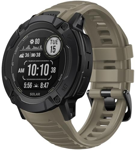 ANBEST Armband für Garmin Instinct 2X Solar Armband, Weiches Silikon Ersatzarmband für Garmin Instinct 2X Tactical Band