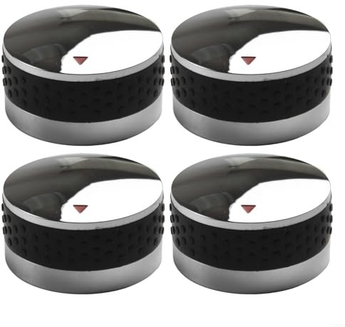 4 Stück Gasgrill-Kontrollknöpfe Ersatz passend für BBQ Gasgrills für Ofen, Herd, rund, Grill-Kontrollknöpfe für Outdoor-Grills, wählen Sie aus zwei Größen, solide (58 mm)