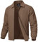 Rdruko Bomberjacke Herren Blouson Jacke Übergangsjacke Leichte Freizeitjacke Outdoor Jacken mit Innentasche für Wandern Golf Laufen (Kaffeebraun, S)