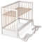 Sämann Baby Beistellbett 60x120 cm - nutzbar von 0 bis 4 Jahre - umbaubar zum Babybett - Gurtsystem & höhenverstellbar für alle Betten - weiß/Natur (ohne Matratze, weiß/Natur)