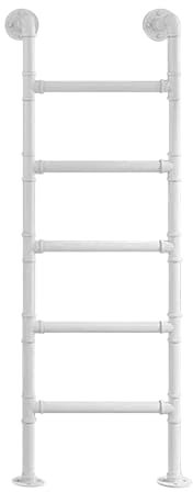 An der Wand montierte Metallleiter für den Dachboden – 1m 1.25m 1.3m 1.4m 1.45m 1.5m weiße Dachbodenleiter aus Schmiedeeisen für Etagenbetten, robuste Kletterleiter für Außendächer/Garagen(180cm/71in)