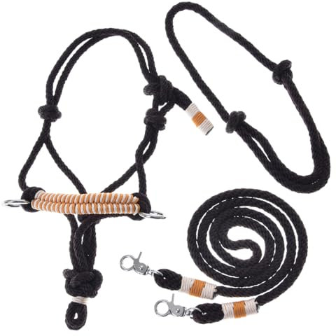 LarDen Hobby Horse Zubehör SeilSet - Halfter mit Zügel & Halsring für Größe M Steckenpferd - Orange, Stockpferd Set, Hobby Horsing Pferd, Spielzeug Kinder, Spielpferd, Hobbyhorse