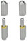 Ganter Normelemente, Scharniere aushängbar, 2 Stück, zum Anschweißen, Stahl, 120mm, GN 128-120-ST