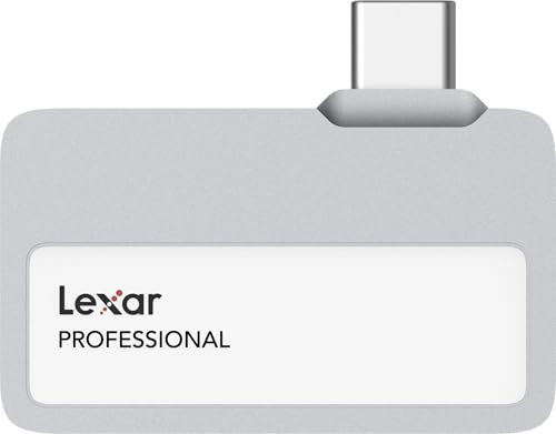 Lexar 2TB Professional Go Portable SSD, Supports Apple ProRes, Up to 1050MB/s Read & 1000MB/s Write, USB 3.2 Gen 2, Rugged, Compatible with iPhone 15 Series, Smartphones, PC & Mac (LSL400X002T-RNSNU)