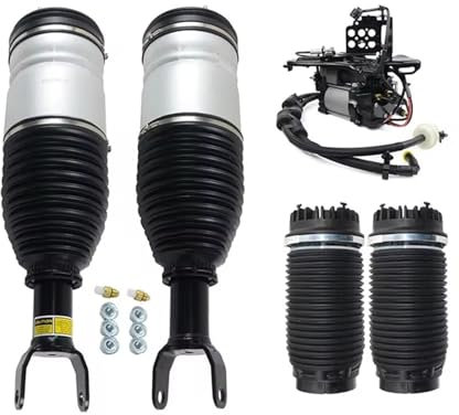 Auto Stoßdämpfer 5 Stücke Vorne Luftfederung Stoßdämpfer Strut + Hinten Air Spring Bag + Luft Kompressor Pumpe Für Dodge Für Ram 1500 2013-19 04877146AH