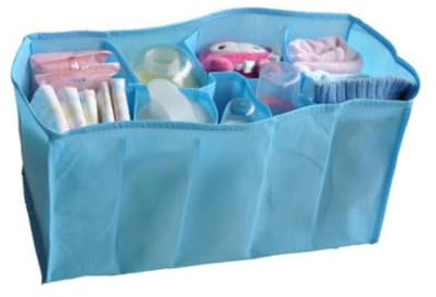 CIMAXIC Wickeltasche Aus Vliesstoff Blau Ca Multifunktions-wickeltasche Mit Fächern Für Babyartikel Spielzeug Wasserflaschen Und Snacks Praktisch Für Zu Hause Und Unterwegs