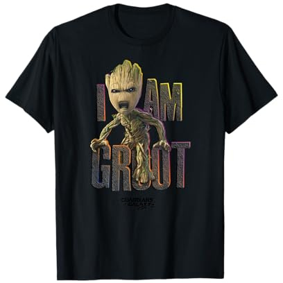 Marvel Guardians Vol.2 I AM Groot Süßes, wütendes Grafik-T-Shirt T-Shirt