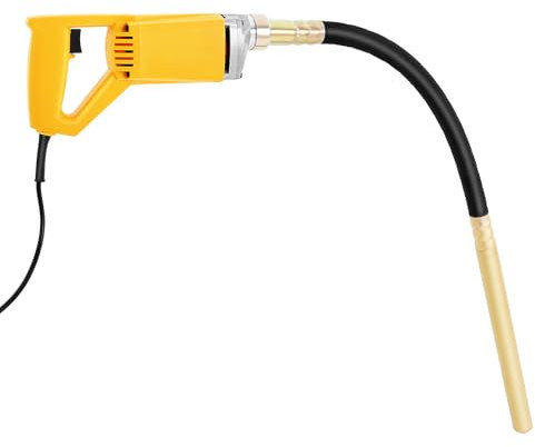 800W Elektrischer Betonrüttler, Flaschenrüttler 4500 U/min Schwingungsamplitude 2.8mm, Innenrüttler Vibrationswelle Länge 1 M, Betonverdichter für den Betonbau von Brücken Tunneln Straßen und Häusern