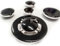 JPshop - Kit 5 bruciatori adattabile a piano cottura compatibile con Ariston - Nardi - Franke completo di piattelli spartifiamma di cui una tripla corona